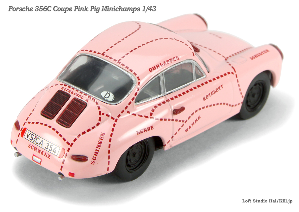 Porsche 356C Coupe Pink Pig Minichamps 1/43